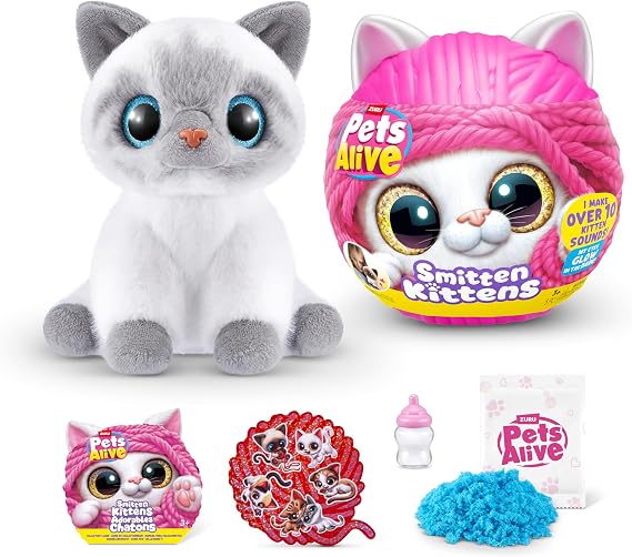 Pets Alive Smitten Kittens Surprise (Birman Cat Bonnie) by ZURU Nurture Play Soft Toy Unboxing Adopt Interactive 10 Sounds