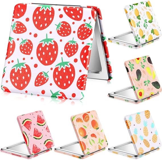 Vicenpal Mini Compact Fold Pocket Mirror Sets Fruit Design,Fruit Style
