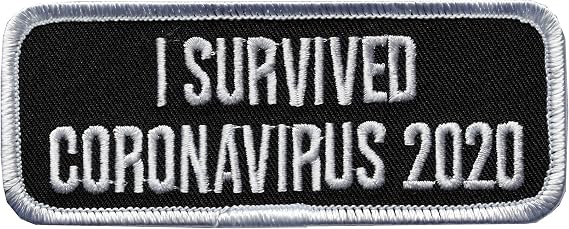 #E05166 I Survived 2020 Patch, COVID-19 Patch-4.5" by 1.5"