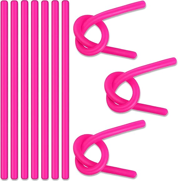 Monkey Noodles - 10 Stretchy Sensory Toys for Kids and Toddlers - Autism Sensory Products - Stretchy String - Party Favors for Kids - Treasure Box Toy for Classroom - Easter Fillers - Pink