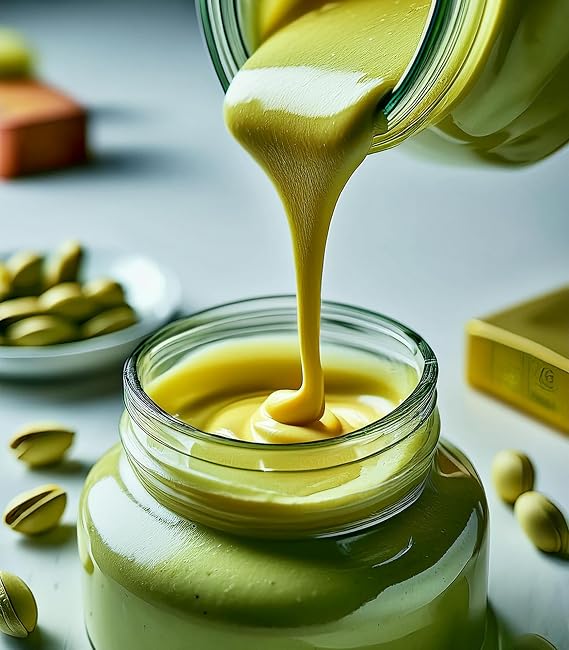 UNIQBITE Pistachio Cream, Natural Sweet Pistachio Butter Spread Paste for Dubai Chocolate Bar, No Palm-Oil, 7 oz (200g)