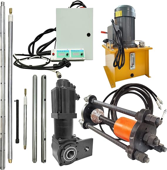 TECHTONGDA 110V 3KW Portable Line Boring and Welding Machine Kits with Crawler Pin Dismantling Machine, Euro Connector, 100T Hydrauli Track Pin Press Tool for Excavators, Loaders Chain Repairing