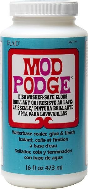 Mod Podge 16 oz Dishwasher Safe Gloss, 6.8 x 6.2