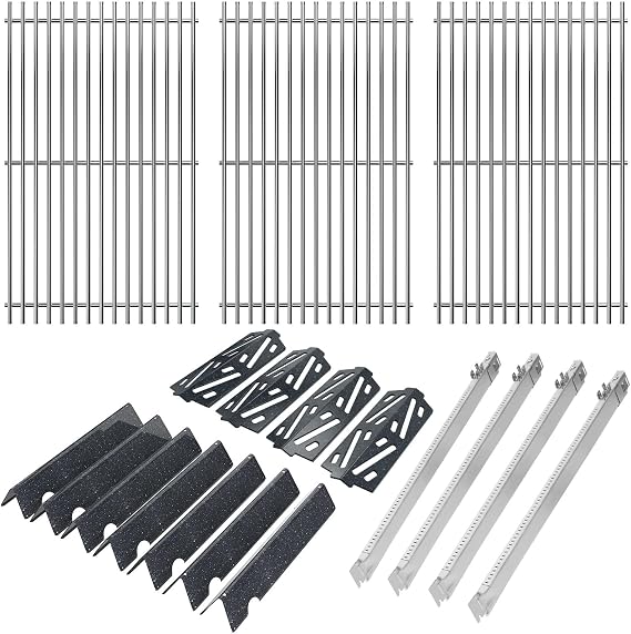 Grill Parts for Weber Genesis 2 GS4 Replacement Genesis II & II LX 400 Grills, Genesis II E410 E435 S435 for Weber Flavorizer Bars 66033 66797,Grates 66089, Heat Deflectors 66041 & Burners 67490