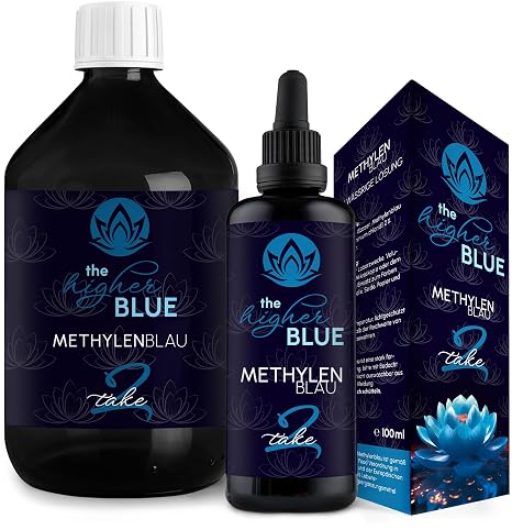 TAKE2 Methylene Blue 2% Solution 500 ml + 100 ml Highest Purity 99.9% Ph. Eur. Pure Material Includes Funnel