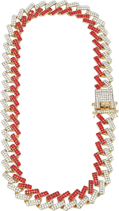 Charles Raymond Zig Zag Bling'ed Out Necklace - New Cuban Z Links w/ 3 Row Diamonds on Each Side - GJ19101611