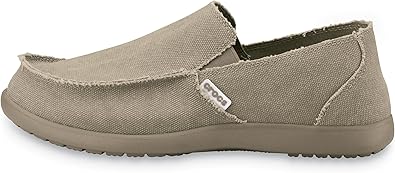 Crocs Men's Santa Cruz Loafers, Comfortable Men's Loafers, Slip On Shoes, Khaki/Khaki, 11 Men