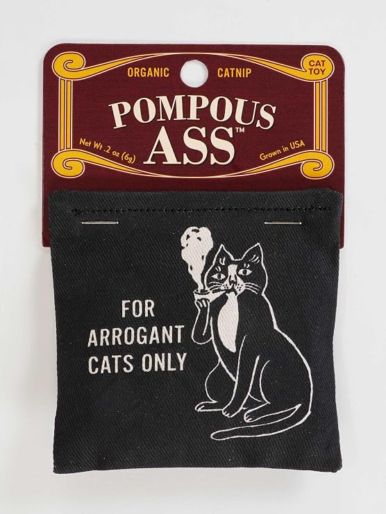 Blue Q Catnip - Cute Cat Toys for Biting with Funny Graphics - Pompous.