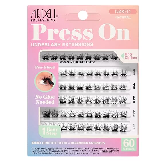 Ardell Press On Lashes, Naked Natural Pre Glued Lash Clusters, 60 ct