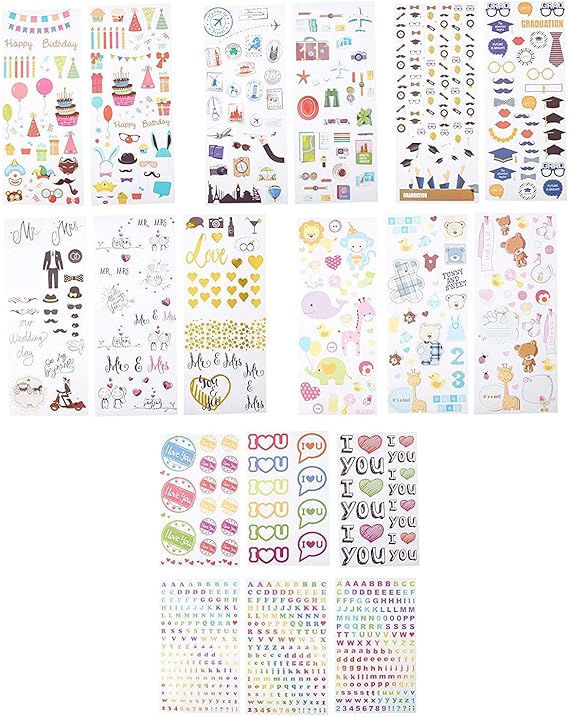 Zink Colourful and Decorative Sticker Sets for Instant Paper Projects (Smile Mint Snap Zip Pop Z2300) - 9 Unique Sets