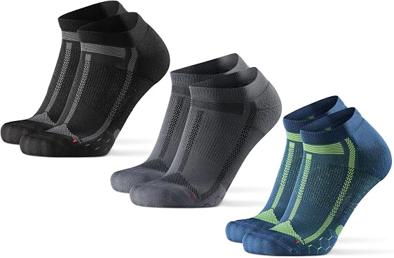 DANISH ENDURANCE Cushioned Ankle Running Socks, Anti-Blister, 3 or 5-pack