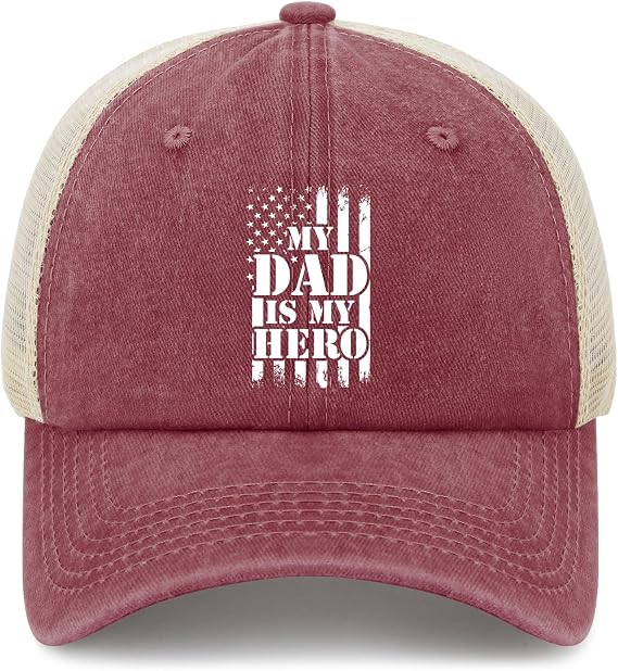 My dad is My Hero Golf Hats Outdoor Cap for Son
