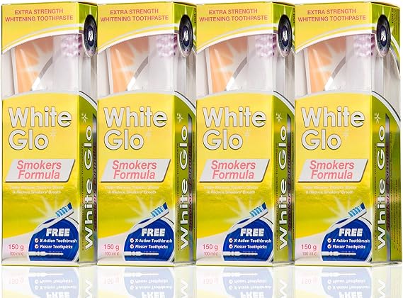 White Glo Smokers Formula Whitening Toothpaste, 100 ml, Pack of 4