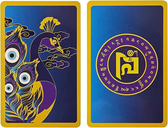 2025 Feng Shui Decorating Plastic Blue Peacock Card Magic Peacock card