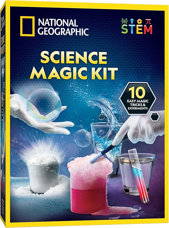 National Geographic Magic Chemistry Set with 10 Tricks for Kids Ages 8-12 | Science Experiments, STEM Projects, Science Toys, Hands-On Learning, Magic Tricks, Birthday Gift