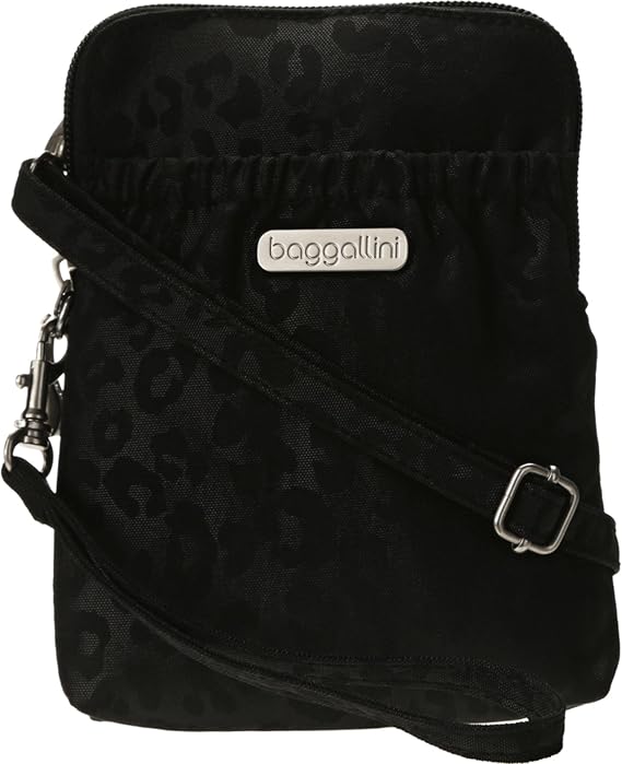 Baggallini Bryant Pouch, Black Cheetah, One Size