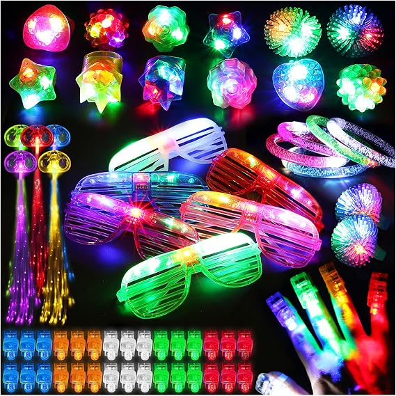 78Pcs LED Light Up Toy Party Favors Bulk, Glow in Dark Birthday Supplies