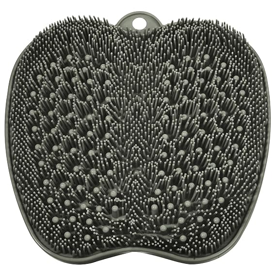 BESKAR XL Large Foot Scrubber Mat for Use in Shower, Cleans Feet No Bend