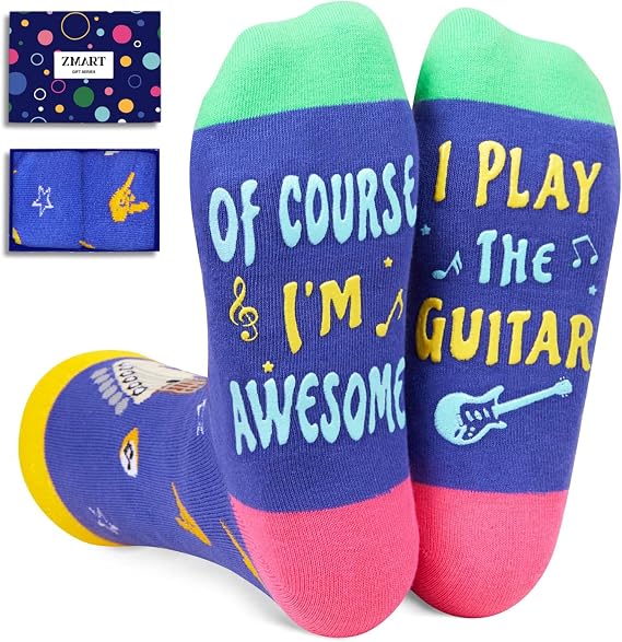 Zmart Music Gifts for Music Lover - Piano Guitar Saxophone Drum Socks for Player Musician