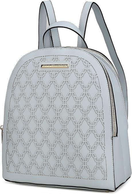 MKF Collection Carry on Backpack for Women, Vegan Leather Top-Handle Ladies Bookbag Travel Backpack