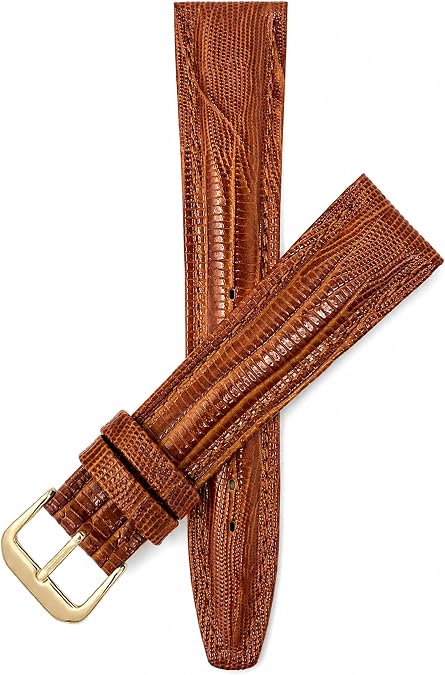 Classic Leather Watch Band, 12mm-20mm, Semi-Padded, 3 Patterns, Strap