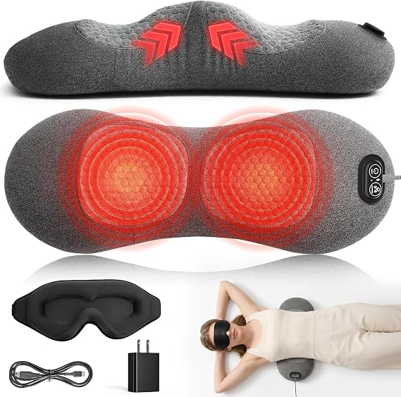 Smooth Triple Spine Fusion Back Massager with Heat, Vibration &Stretching