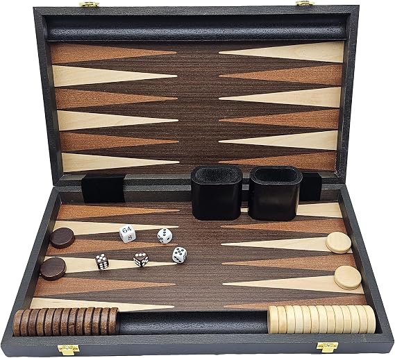 15 inch Backgammon Sets with Folding Board,Large Backgammon Set Portable Travel GamesClassic Board Game,Perfect Adult and Kids Board Games for Gifts