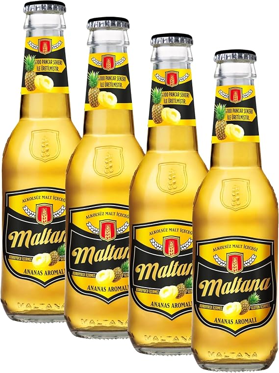 Maltana Ananas Aromalı Alkolsüz Malt İçecek 250 ml (4 paketi)