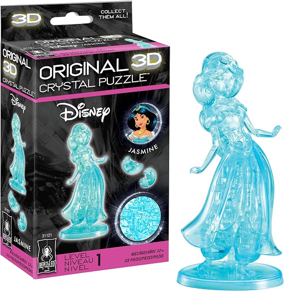 BePuzzled | Disney Princess Jasmine Original 3D Crystal Puzzle, Ages 12 and Up