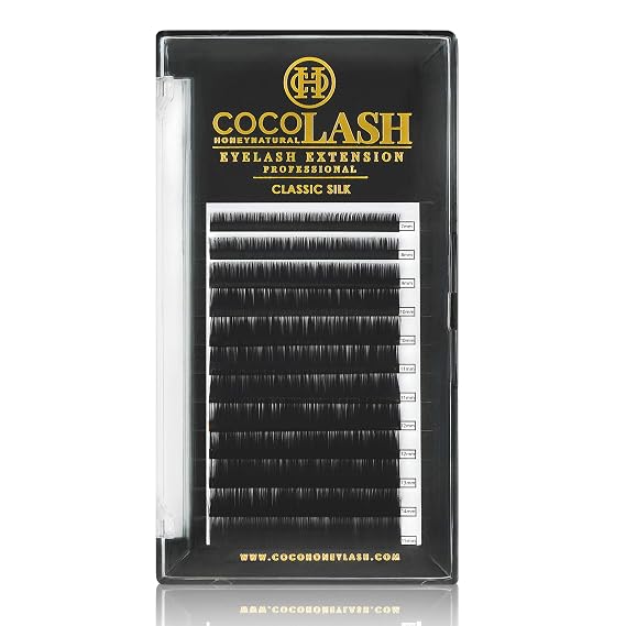 COCO Honey Lash Eyelash Extensions, Classic J Curl [0.10mm], Faux Mink Individual Lash Extensions (Length: 8mm)