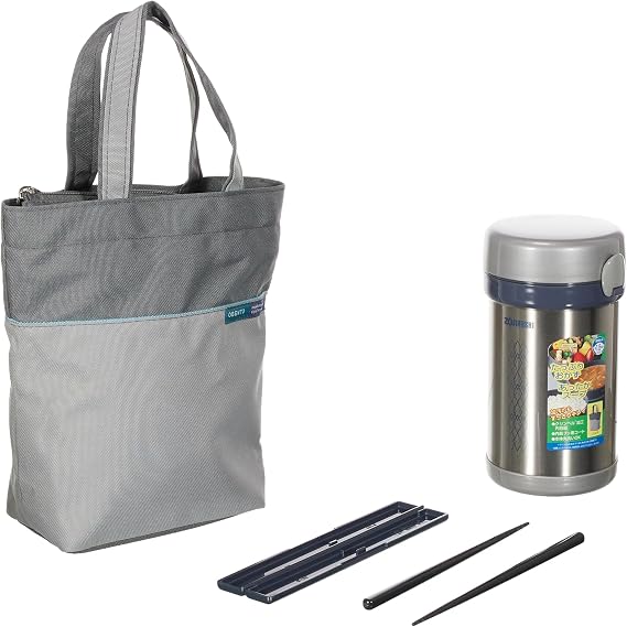 Zojirushi Thermal Stainless Lunch Box BENTO BAKO | SL-NC09-ST (Japan Import)