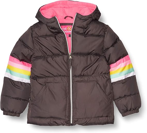 Pink Platinum Girls' Puffer W/Stripe Sleeve