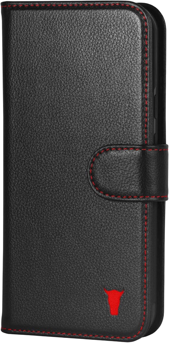 TORRO Leather Case Compatible with Google Pixel 9 / Pixel 9 Pro Premium Leather Wallet Case with Kickstand and Card Slots (Black)