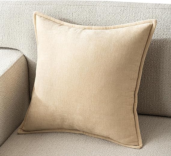 Throw Pillow Cover 80x80 Decorative Square Pillowcase Covers with Zipper, Cushion Protectors Cover Rectangle 30x60 40x60 50x80 Super Soft for Home Couch Sofa Bed(Light Yellow,50x60cm(Set of 1))