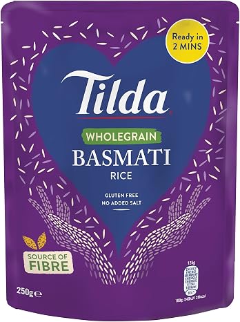 Tilda Steamed Basmati Brown Rice 250 g (Pack of 6)