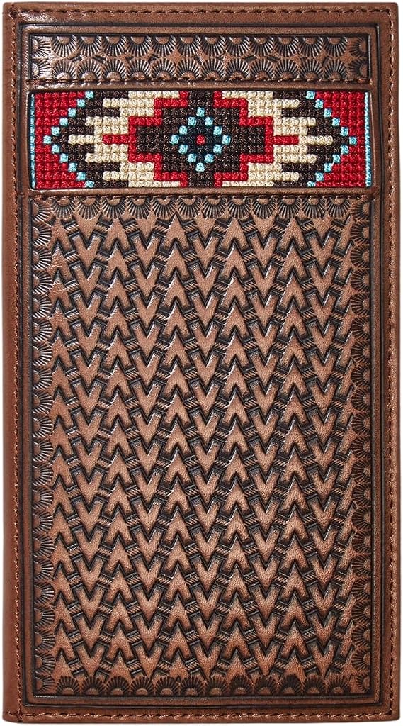 ARIAT Men's Western Inlay Rodeo Wallet Tan One Size