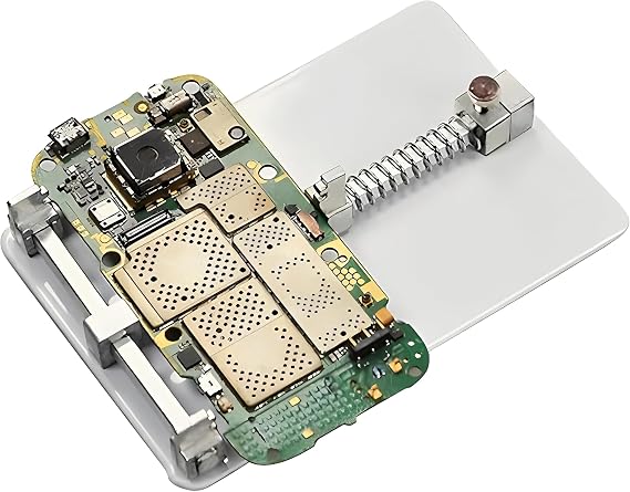 MAGIKON PCB Holder, Adjustable White Metal Clamp for Soldering