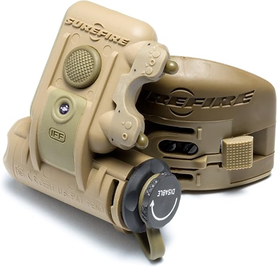 SureFire 1.4-19.2 LU IR/Yellow-Green/IR LED Tan Helmet Light HL1-D-TN