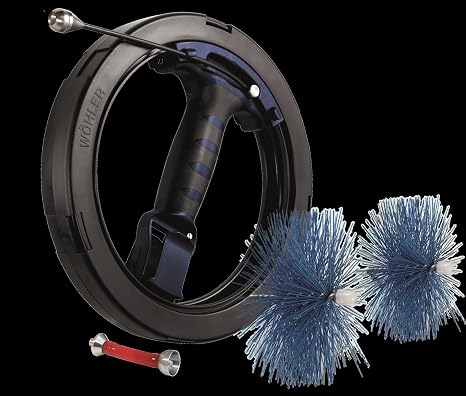 Wohler Viper S, 50' Cleaning Brush for Air Ducts, Chimneys and Dryer Vents, Various Brushes Available,  Without Brush