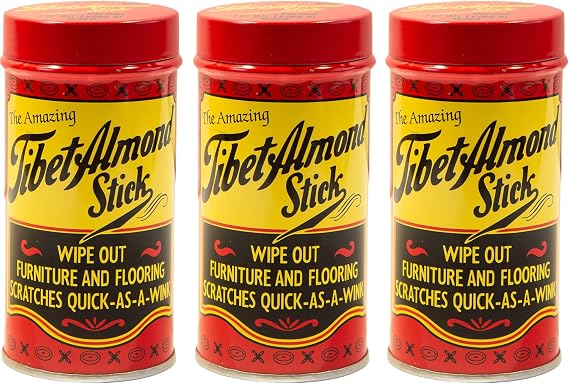 The Original Tibet Almond Stick Wood Surface Scratch and Stain Remover (Pack of 3) - Made in The USA