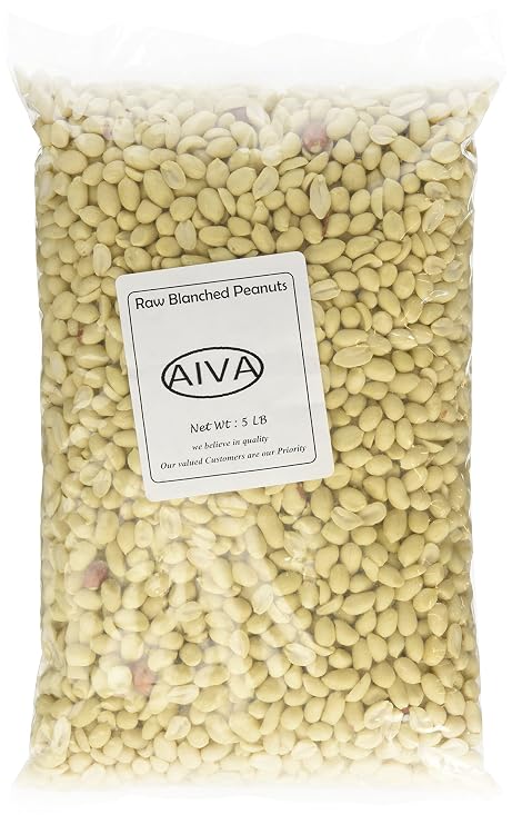 Raw Blanched Peanuts - 5 lb. Box