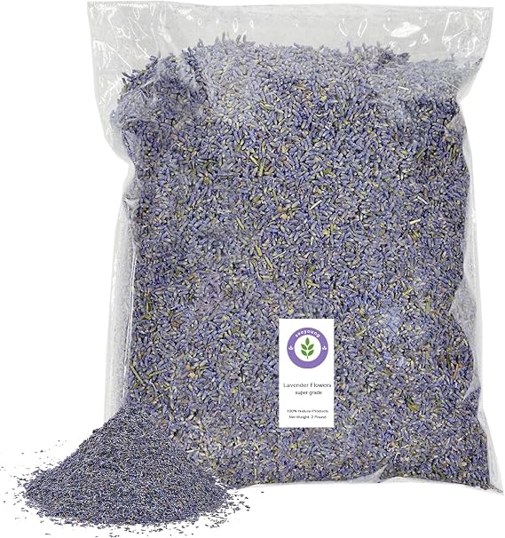 Dried Lavender Flowers, 2LB Bulk