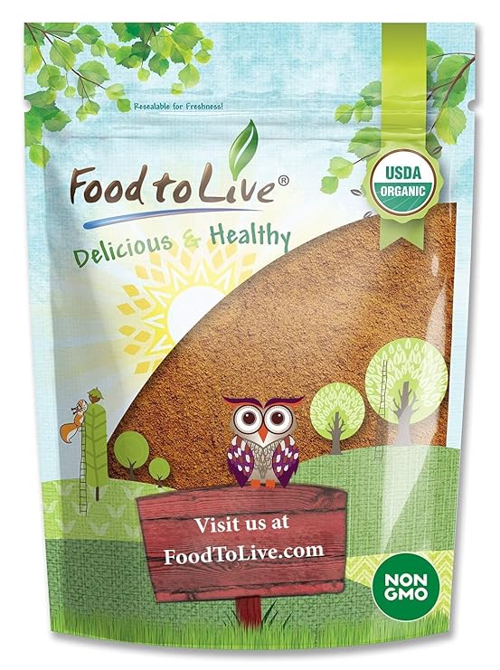 Food to Live Organic Cacao Powder, 2 Pounds Certified, Non-GMO, Kosher, Unsweetened, Sirtfood, Bulk