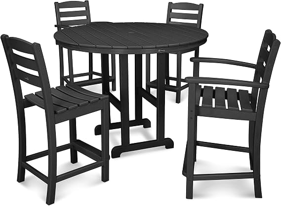 POLYWOOD La Casa Cafe Dining Set, Black