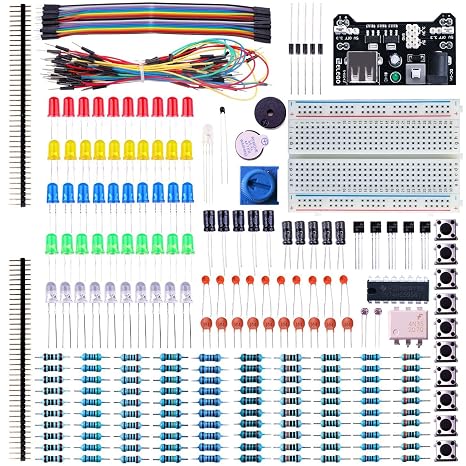 ELEGOO Electronic Fun Kit Bundle with Breadboard, 235 Items for Arduino