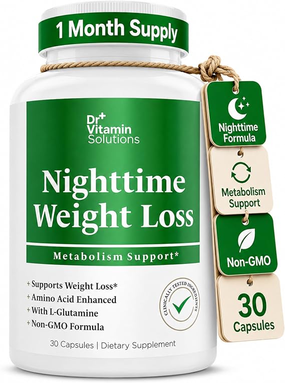 Nighttime Fat Burner for Women, Weight Loss & Appetite Suppressant, 30 Ct
