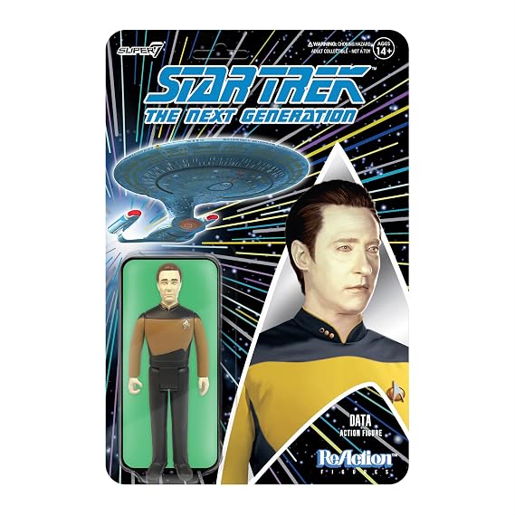 Super7 Star Trek: The Next Generation Data - 3.75 Star Trek Action Figure with Accessory Classic TV Show Collectibles and Retro Toys