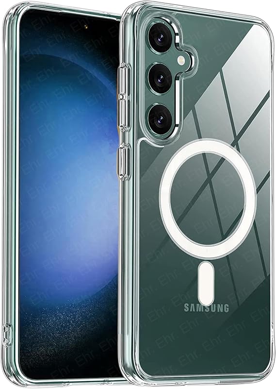 Samsung Galaxy S25 Plus için Kılıf Kamera Korumalı Magsafe ile Uyumlu Wireless Şarj Özellikli Şeffaf Silikon Kılıf (Şeffaf, Samsung Galaxy S25 Plus)