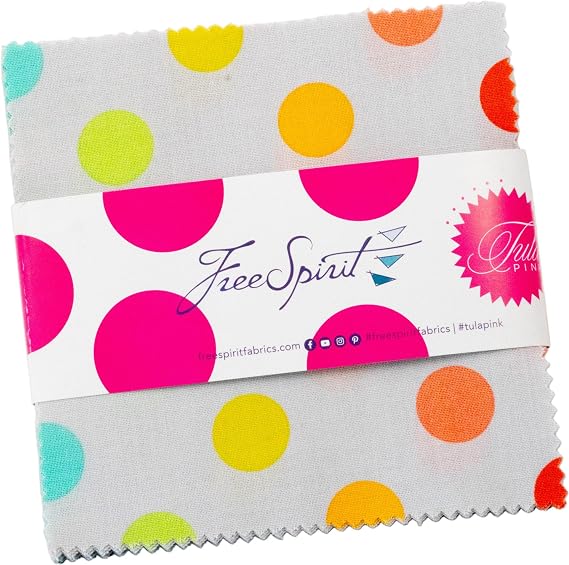 Tula Pink True Colors Gray Charm Pack 42 5-inch Squares FreeSpirit Fabrics