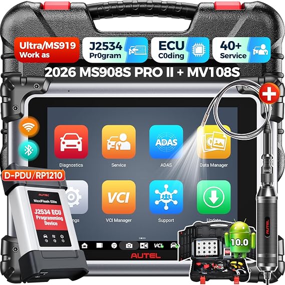 Autel MaxiSYS MS908S PRO II Scanner, 2026 Same as MK908 PRO II/Elite 2 PRO